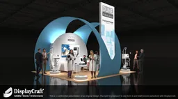 20x20 Island booth design by DisplayCraft